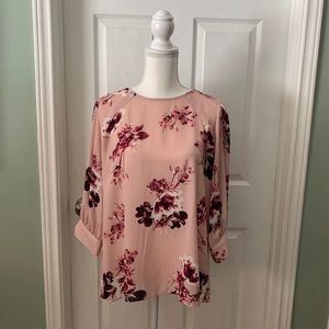 Worthington Pink Floral Blouse